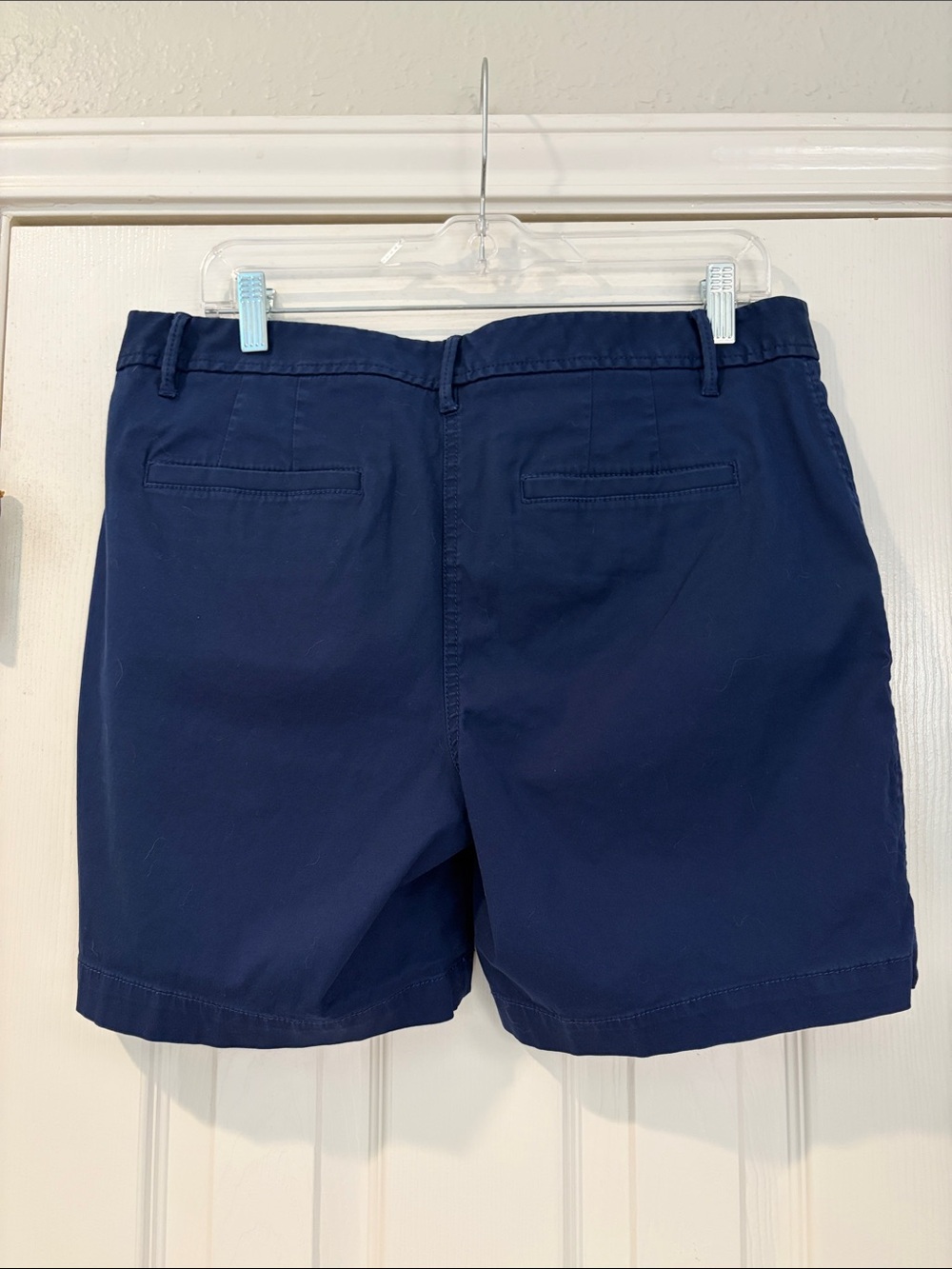 Talbots Navy Cotton Chino 7” inseam Shorts - Picture 3 of 6